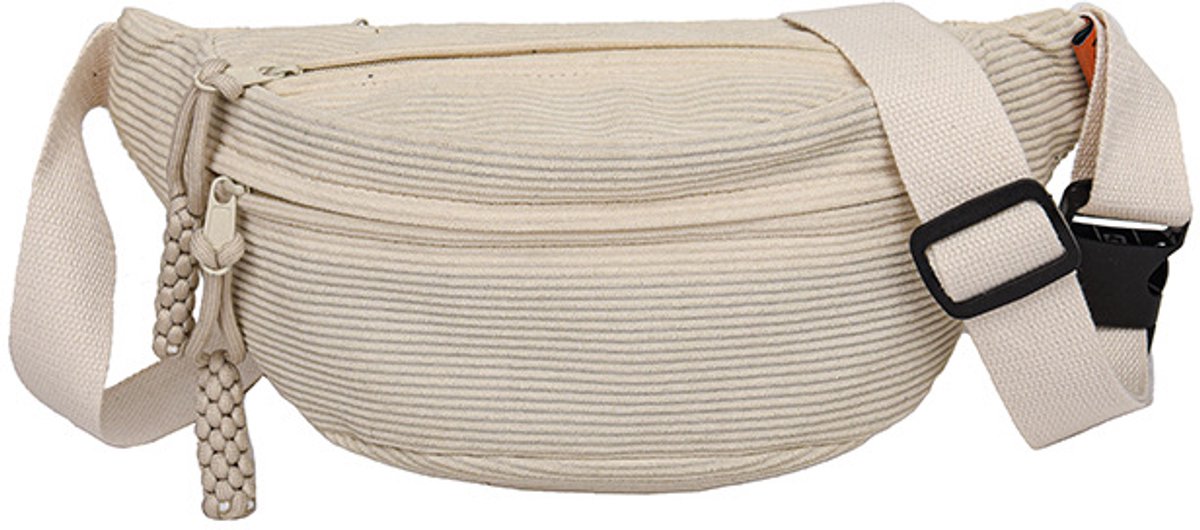 Fanny pack - Women's fanny pack - Men's fanny packs - Corduroy fanny pack - Women's corduroy fanny pack - Adjustable shoulder bag - Unisex - Perfect for shopping, travel and work (black) - Image 4