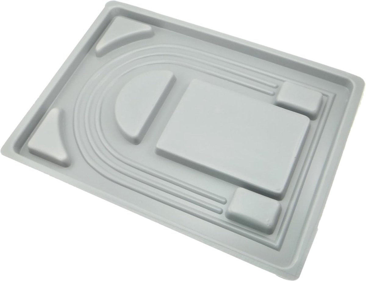 Bead Tray for Bracelets and Necklaces - 9.5 x 12.9 inches - DIY Jewelry Tool - For Girls and Necklace and Bead Makers - Gray - Image 3