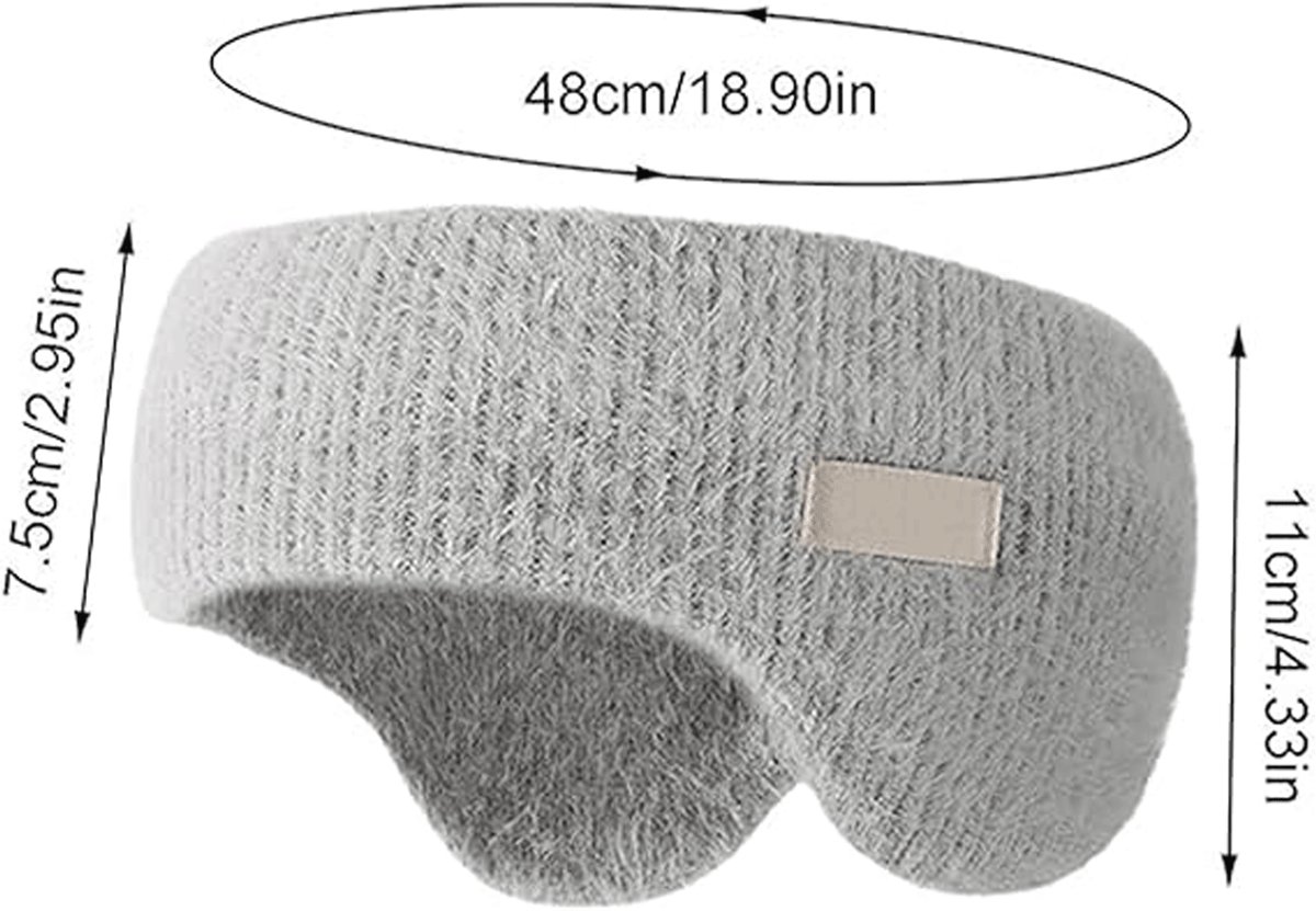 Noise-canceling earmuffs for sleeping - Soundproof earmuffs - Sleep mask - Noise-canceling headband for sleeping - Warm earmuffs for winter - Thick knit earmuffs - Suitable for cycling and sleeping - Khaki - Image 5