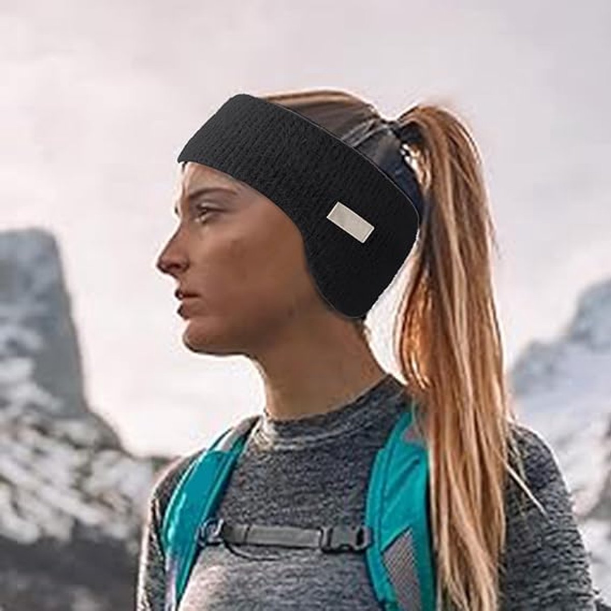 5-Piece Noise Cancelling Earmuffs - Noise Cancelling Earmuffs - Sleep Mask - Noise Cancelling Headband - Warm Earmuffs for Winter - Thick Knitted Earmuffs - Suitable for Cycling and Sleeping - Image 3