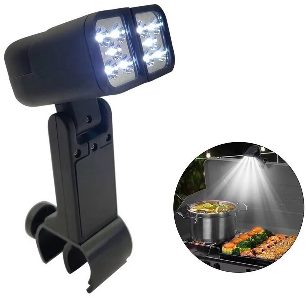 Grill lighting, Grill accessories, Bright double lamp, Cooking grill circulation light - Image 1