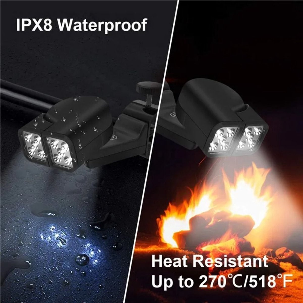 Grill lighting, Grill accessories, Bright double lamp, Cooking grill circulation light - Image 7