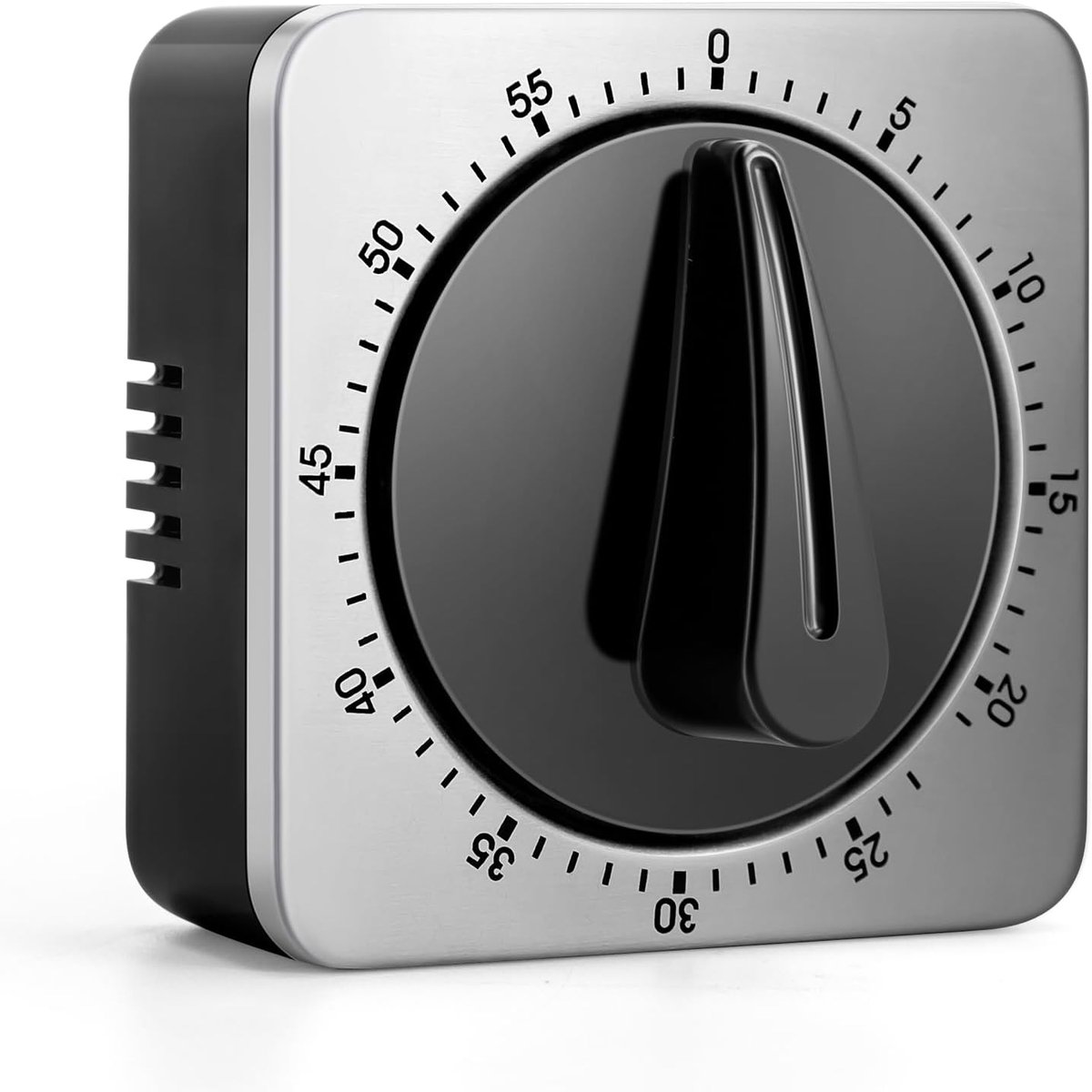 Kitchen Timers for Cooking - Chef's Kitchen Timer with Audible Alarm - Mechanical Desktop Timer - No Batteries Required - Magnetic Back - Beautiful Stainless Steel Magnetic Countdown Reminder - Image 1