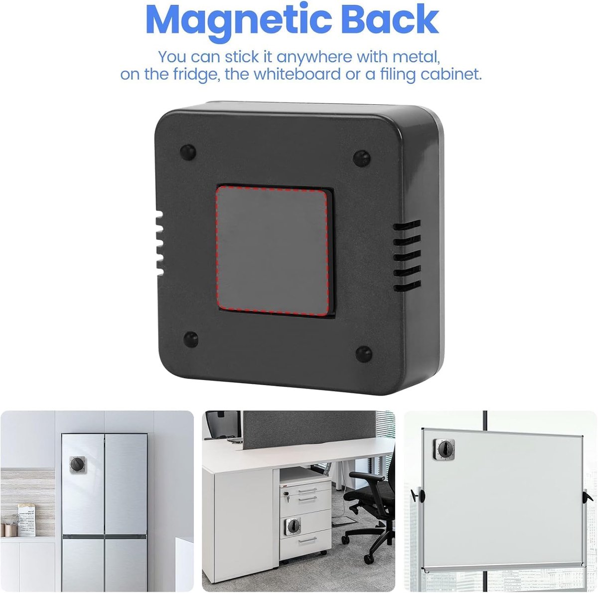 Kitchen Timers for Cooking - Chef's Kitchen Timer with Audible Alarm - Mechanical Desktop Timer - No Batteries Required - Magnetic Back - Beautiful Stainless Steel Magnetic Countdown Reminder - Image 2