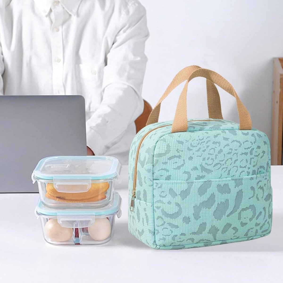 Children's Lunch Bags - Reusable Lunch Bag - Lunch Bags - Lunch Bags for Women and Men - Mini Insulated Bag 6L - Small Insulated Picnic Bag - For Work, School, Picnics and Travel (Blue) - Image 4