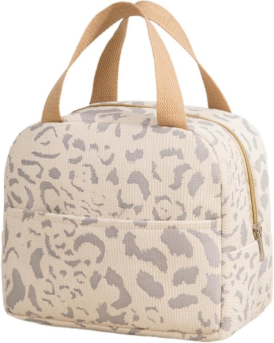 Children's Lunch Bag - Reusable Lunch Bag - Lunch Bag - Lunch Bag for Boys and Girls - Mini Insulated Bag 6L - Small Insulated Picnic Bag - For Work, School, Picnics and Travel (Beige) - Image 1