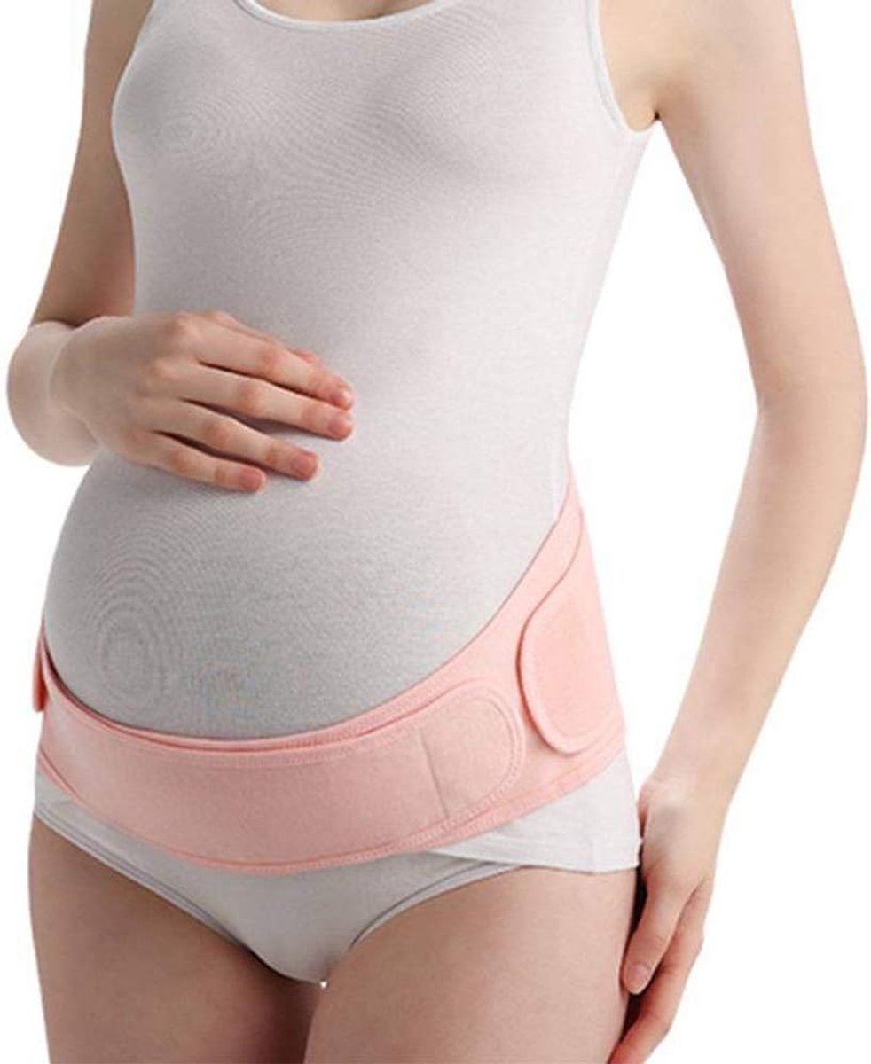 Maternity Belt - Pregnancy Support Belt - Breathable Abdominal Belt - Abdominal Support Belt - 80-110 cm Pregnancy Belt Pelvic Belt Abdominal Belt - Pink - Image 1