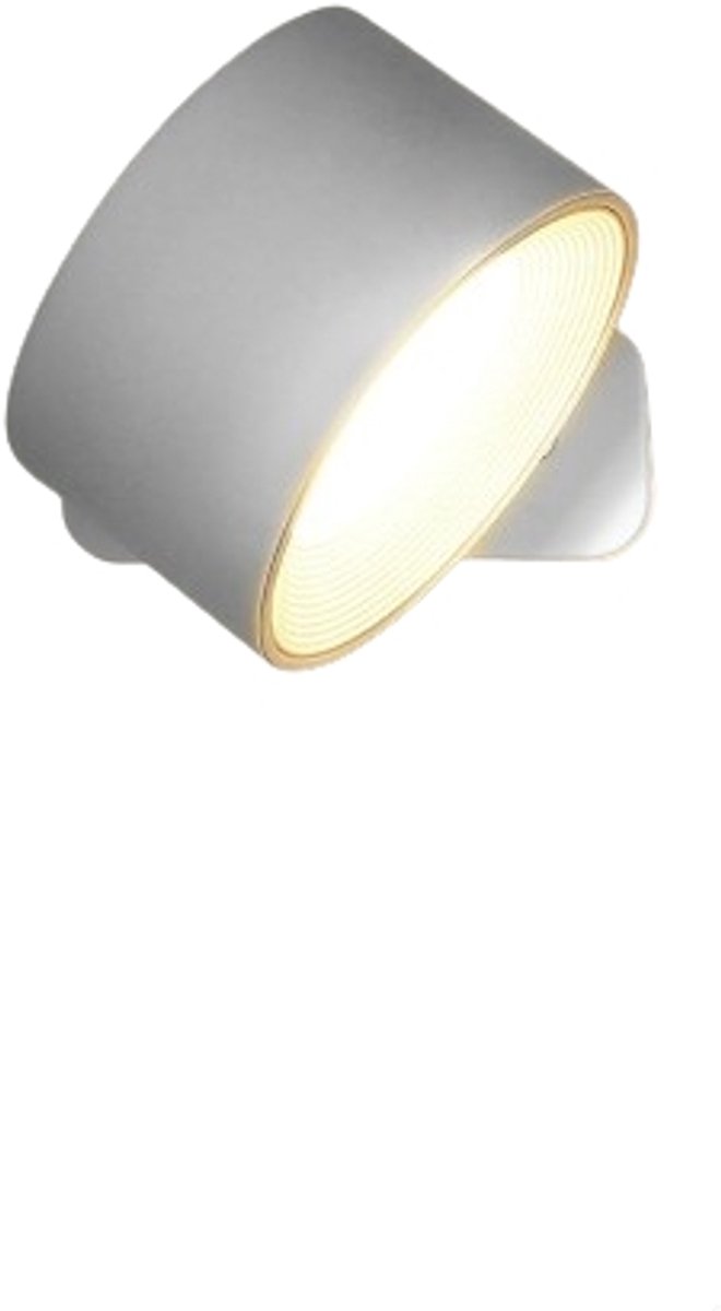 LED indoor wall light with battery, 1 piece, touch control, 3 brightness levels, 360° rotation, suitable for living room, bedroom, stairs, hallway, wireless wall light, white - Image 1