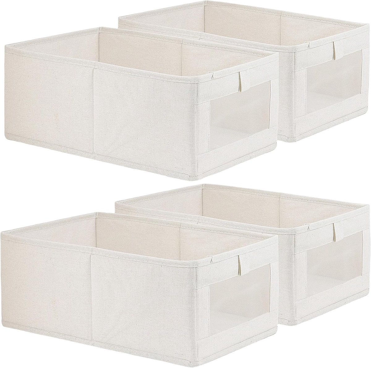 Storage Bins - Laundry Bins - Clothes Organizers - Closet Organizers and Storage Bins - for Clothes - Jeans - Toys - Books - Shelves - Cabinets - Wardrobes (Set of 4) - Image 1