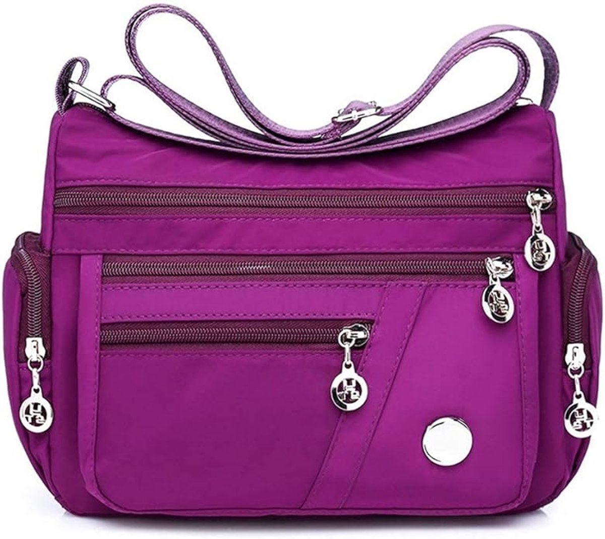 Handbags Nylon shoulder bag, multi-pocket handbag with large capacity, casual messenger bag for women, waterproof nylon shoulder bag, messenger bag, anti-theft handbag - Image 1