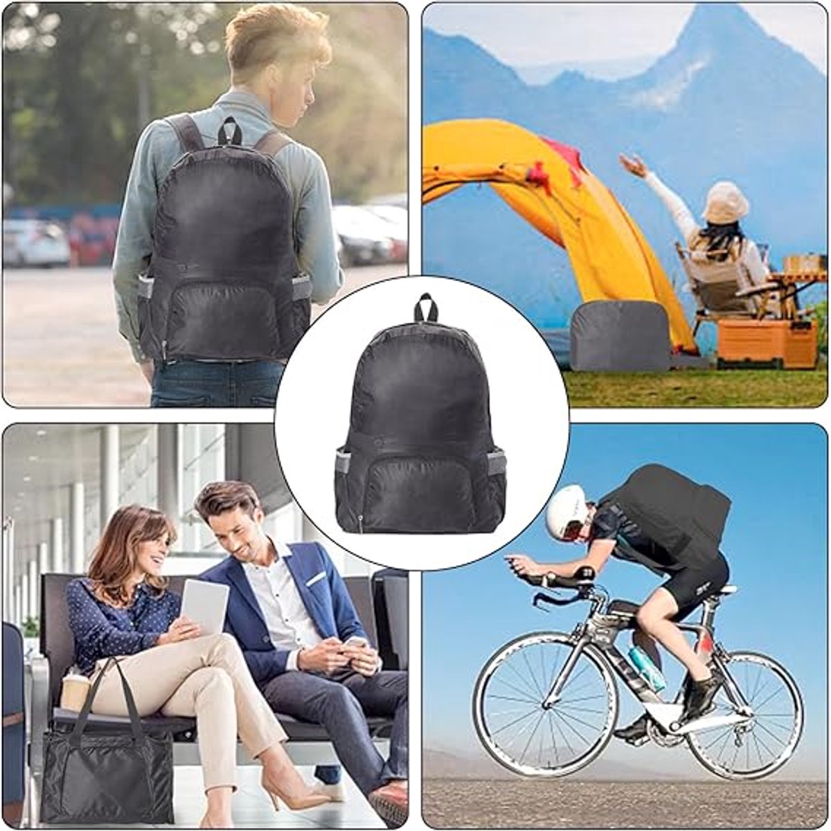 Backpack - Backpack - Bag - Backpacks - 25L Ultralight Foldable Backpack - Waterproof and Durable - Unisex - Suitable for Camping, Hiking, Travel, Walking, Cycling and Outdoor Shopping - Image 4