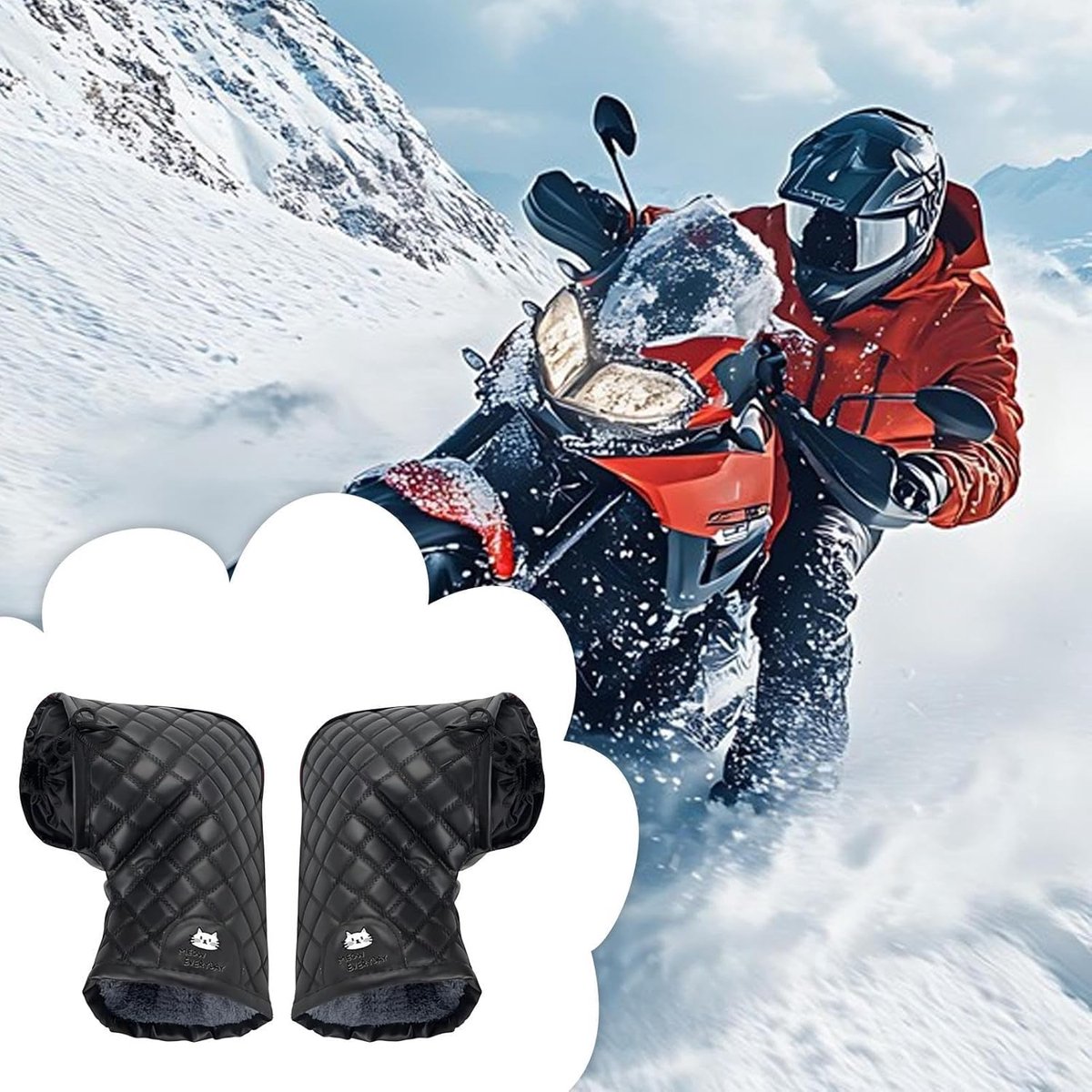Driving Gloves | Waterproof Winter Hand Protectors, Insulating and Windproof Mittens for Women and Men, Ideal for Mountain Biking, Scootering, Sports and Motorcycling. - Image 3