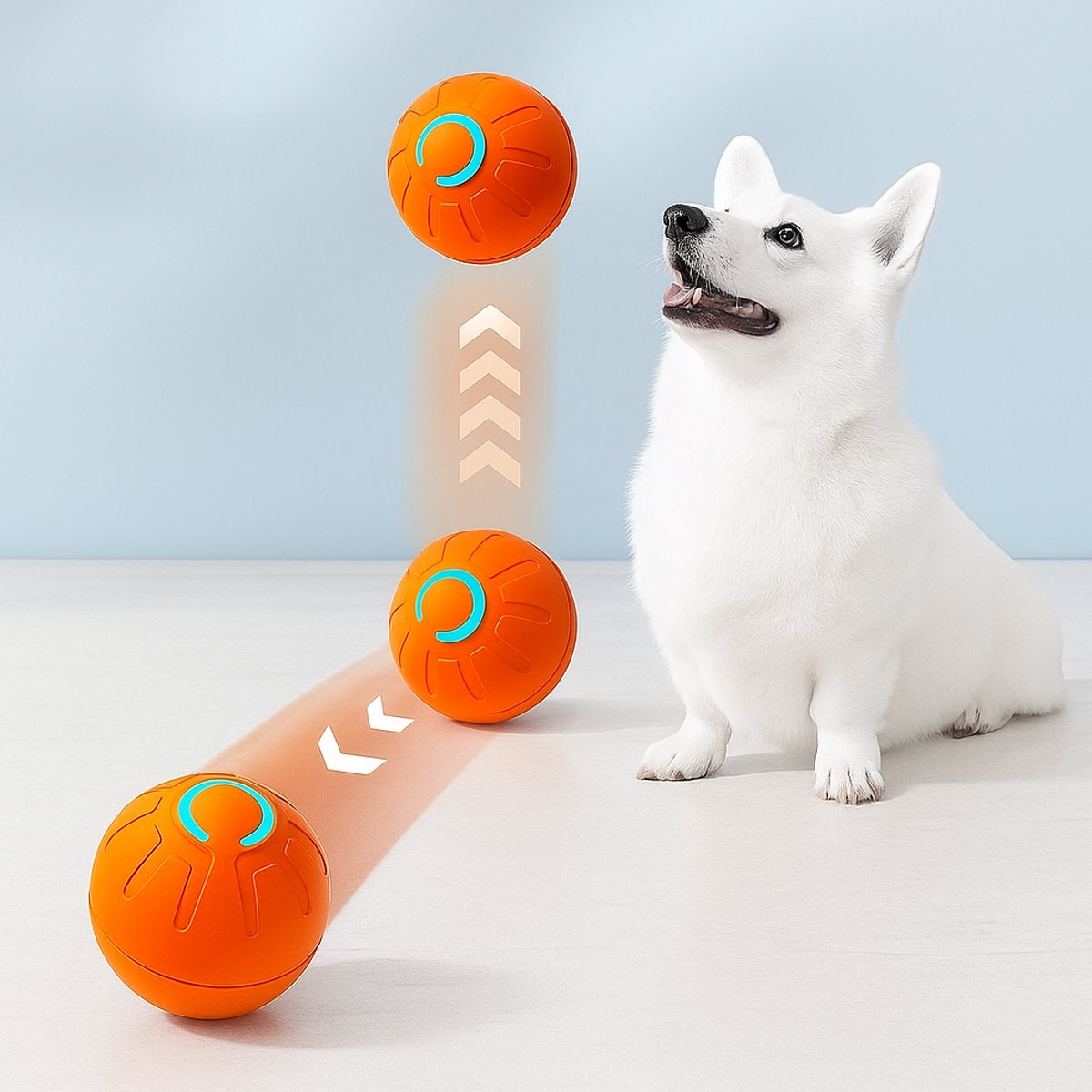 Pet Toys - Dog Toys - Interactive Dog Toys - Automatic Moving, Bouncing and Rotating Dog Ball - IPX7 Waterproof - Active Rolling Ball for Small and Medium Dogs (Orange) - Image 4