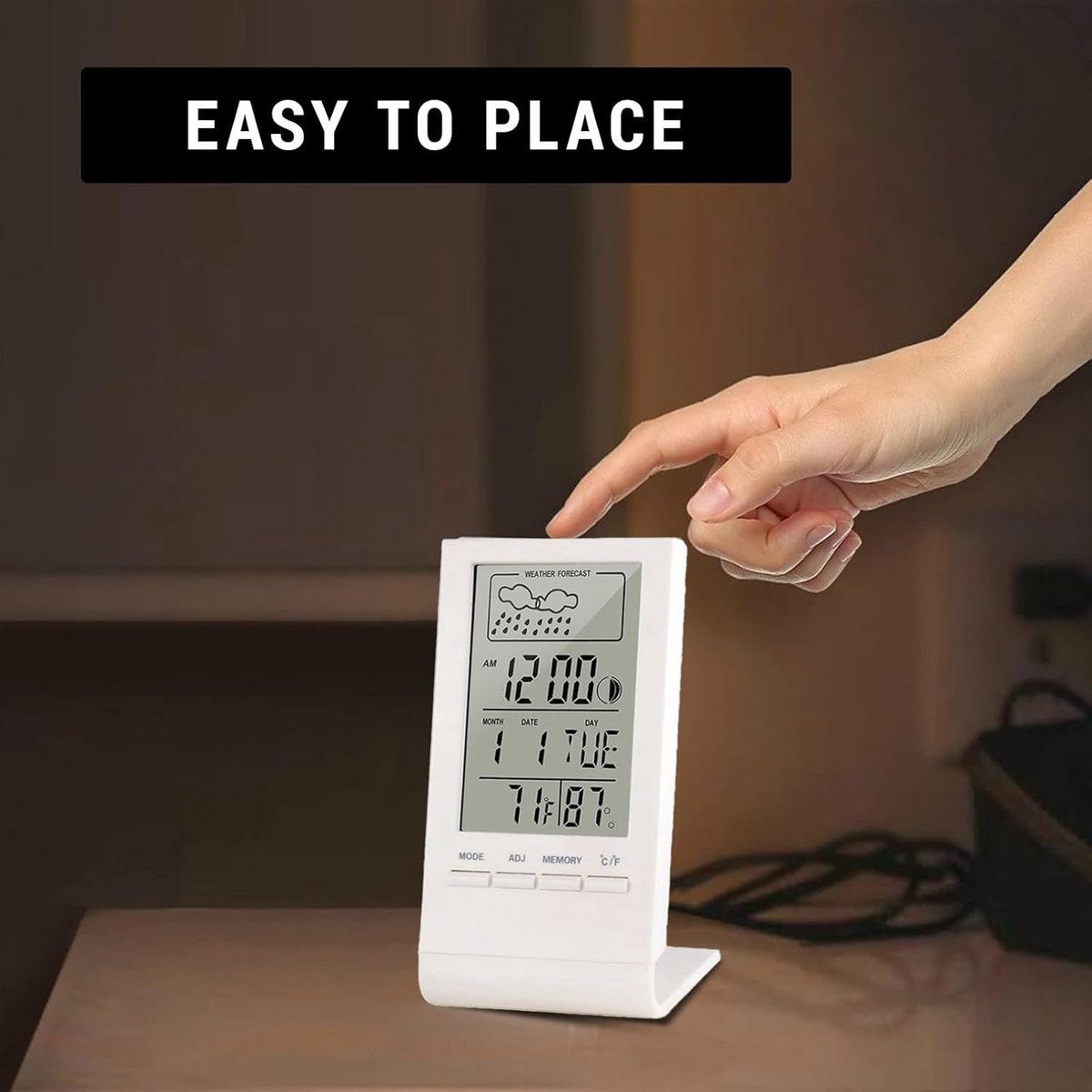 Weather Station - Thermometer - Hygrometer - Indoor/Outdoor Digital Weather Station with Radio-Controlled Clock, Trend Display and Date/Day of the Week - Smart Thermometer for Home and Office - Image 2