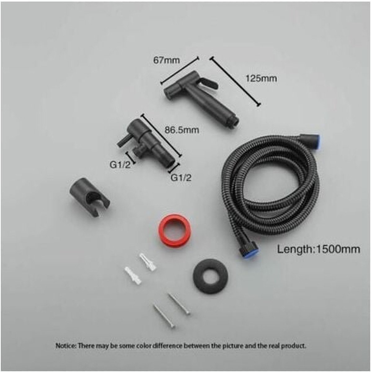 Shower head - Bidet Black, hand shower in the bathroom, toilet sprayer, stainless steel, toilet faucet - Image 7