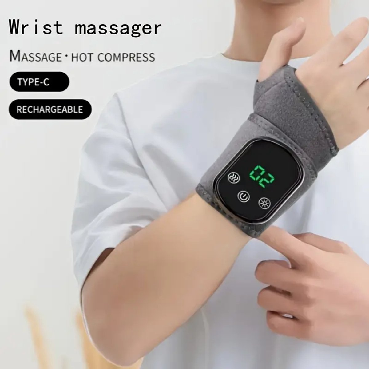 Massage devices - Hand massager - Wrist massager - Vibration massage - Massage and relaxation - USB rechargeable - Image 2