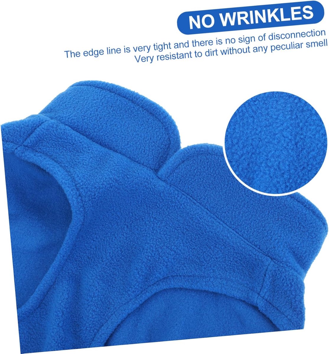 Dog coat - Fleece dog vest - Winter dog coat - Warm dog coat - Fleece dog sweater - Leash with O-ring - Perfect for small and medium dogs - Blue - Size S - Image 8