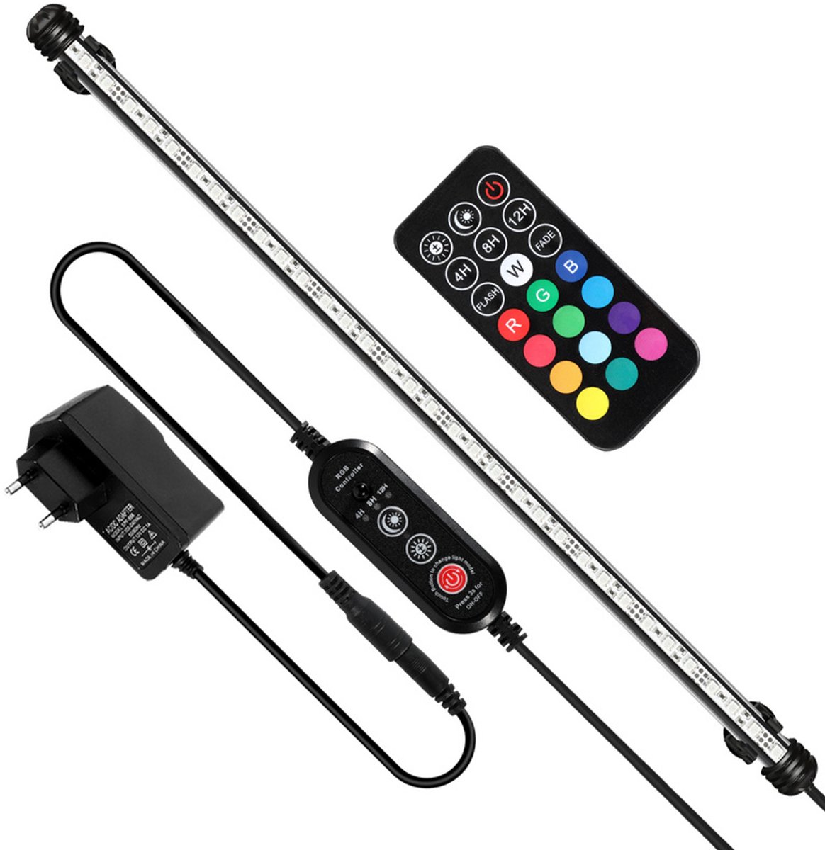 RGB Aquarium Light with Controller - Length 48.5 cm - 5.4 Watt - Aquarium Lamp - Aquarium Lamp - Aquarium Lamp - Dimmable - Image 1