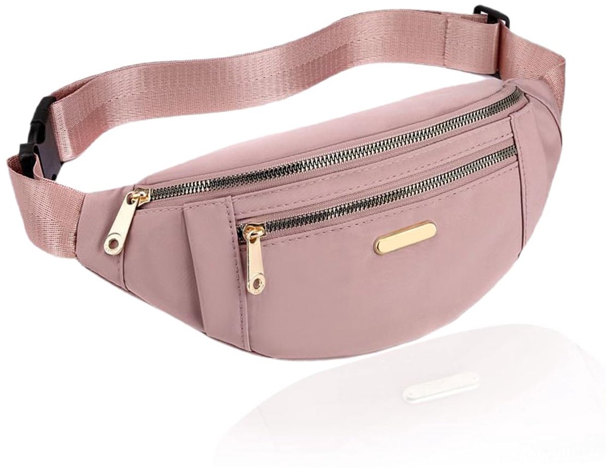 Fanny pack - Travel wallet - Money belt - Fanny pack - Men's and women's fanny pack - Travel - Outdoors - Walking - Sports - Phone bag - Pink - Fashion Favorite - Image 1