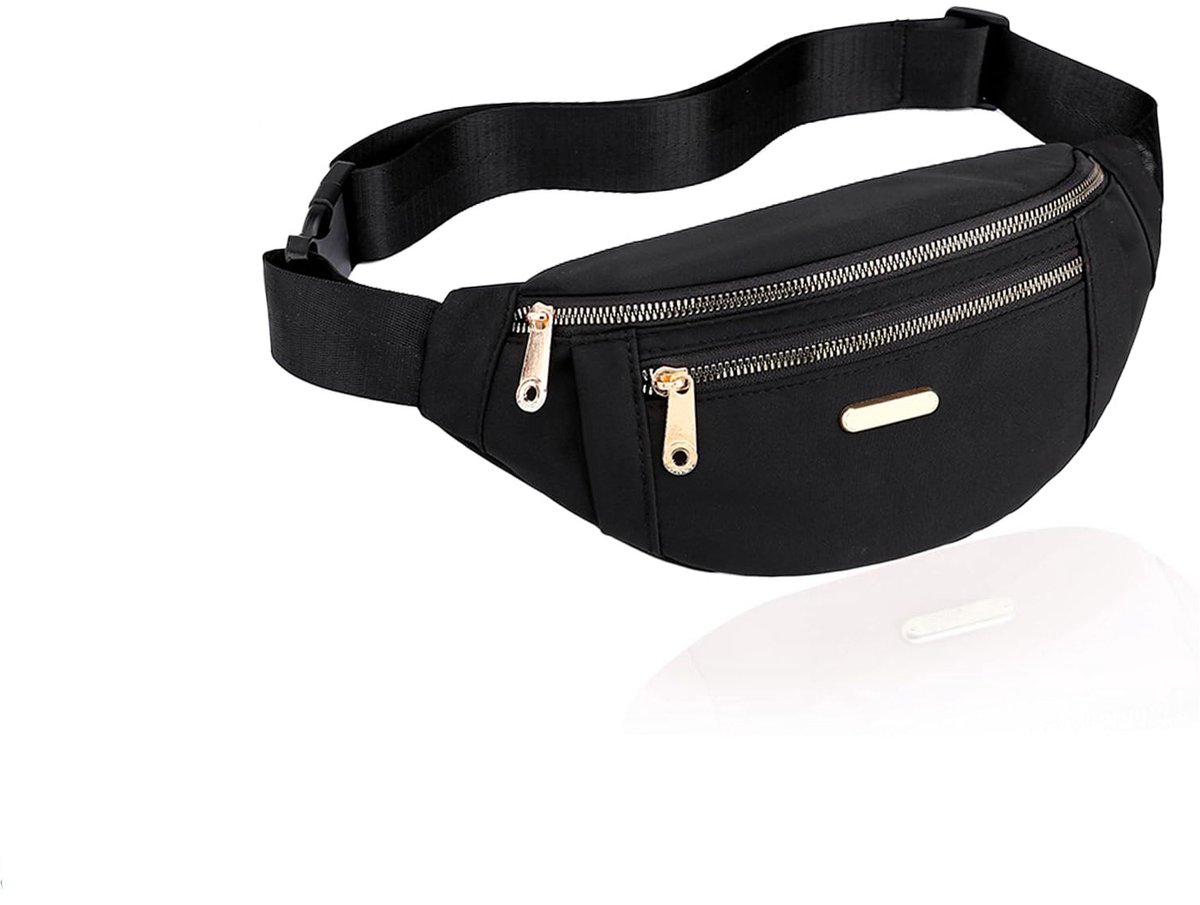 Fanny pack - Travel wallet - Money belt - Fanny pack - Men's and women's fanny pack - Travel - Outdoors - Walking - Sports - Phone bag - Black - Fashion Favorite - Image 1