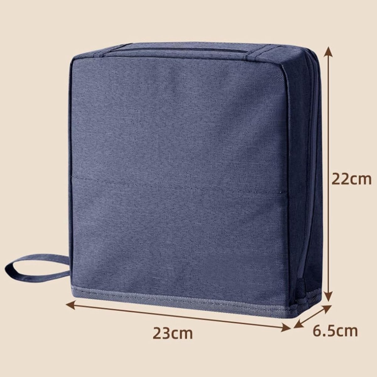 Men's toiletry bag - Women's toiletry bag - Portable toiletry bag with stand - Large fabric toiletry bag with stand - Cosmetic storage bag - Toiletry bag with waterproof handle - Blauw - Image 2