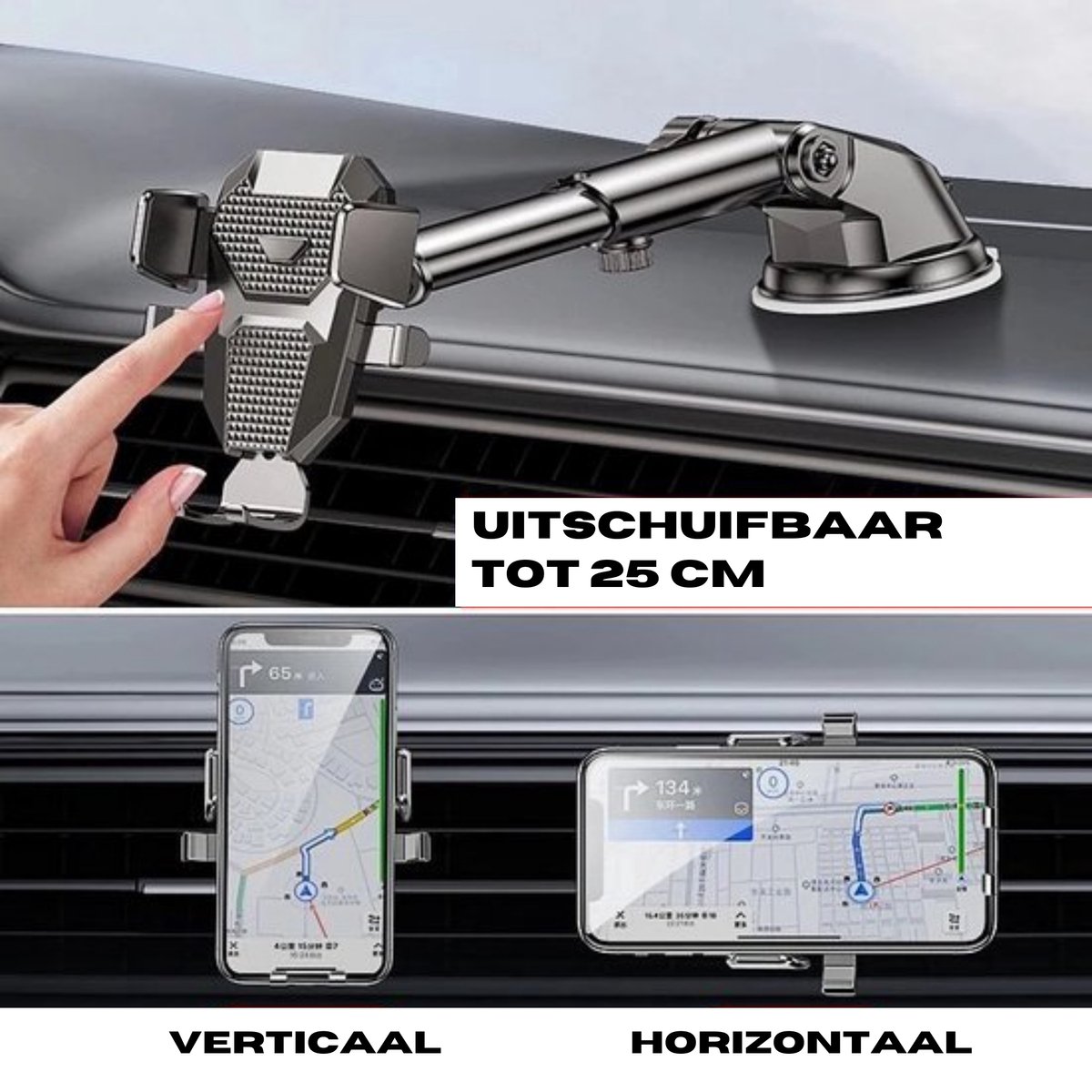 Universal Car Phone Holder with Suction Cup - Car, Office, - Smartphone Car Phone Holder - Image 7