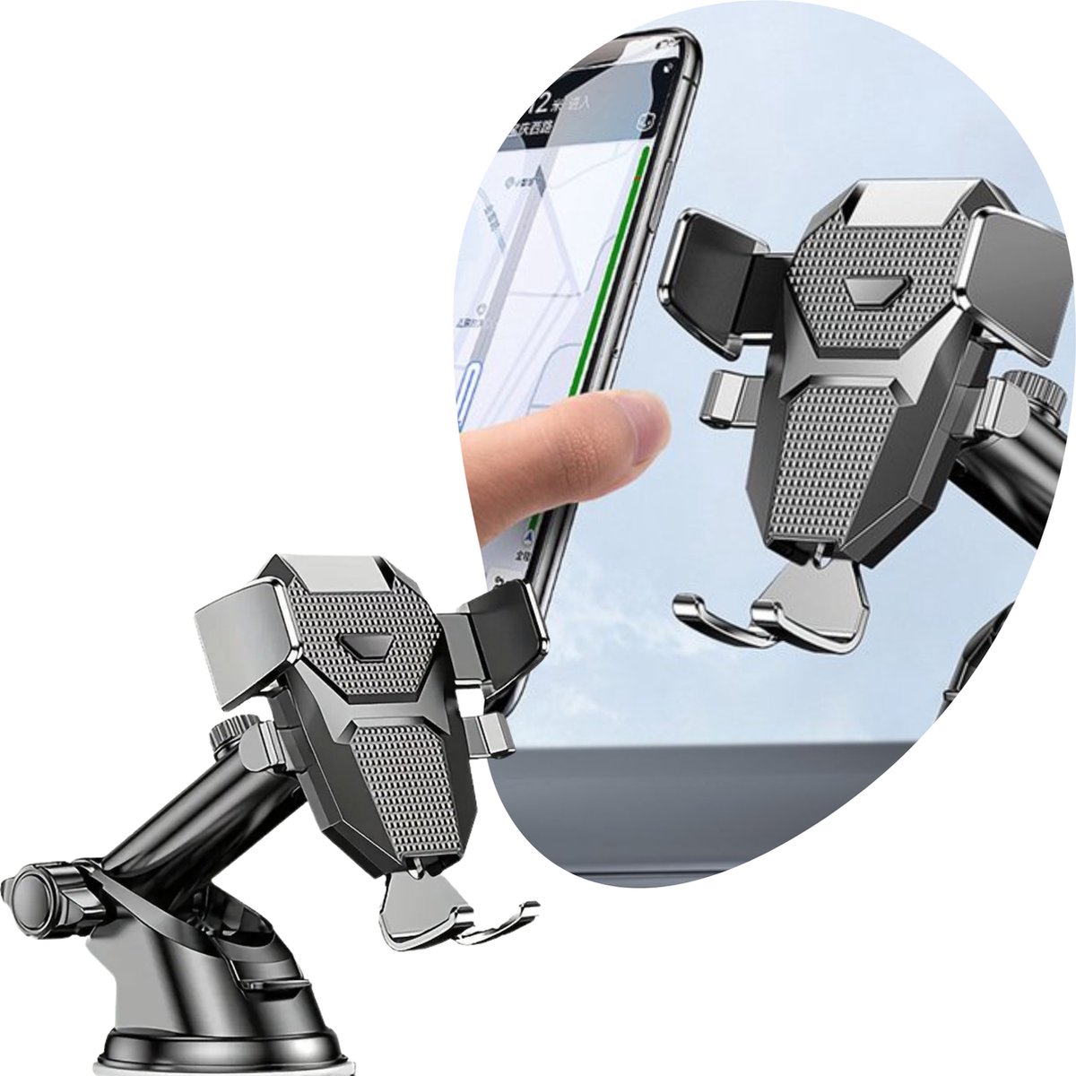 Universal Car Phone Holder with Suction Cup - Car, Office, - Smartphone Car Phone Holder - Image 8