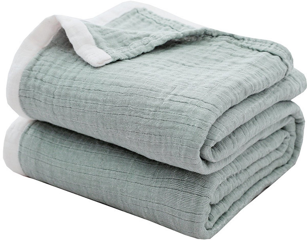 Blanket - Cozy blanket - Soft blanket - Soft and cuddly muslin bedspread - Cotton blanket - Living room blanket - Suitable for all seasons - As a sofa cover - Bedroom - 150x200cm - Image 1