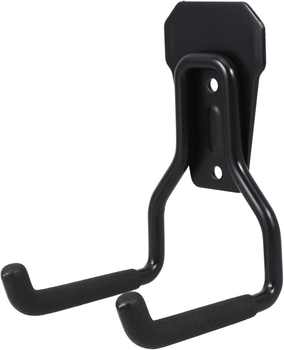 Support - Heavy-duty metal wall hook - Black mounting hooks for bicycles, ladders, and bulky items. Durable and easy to install for home and workshop storage. - Image 1
