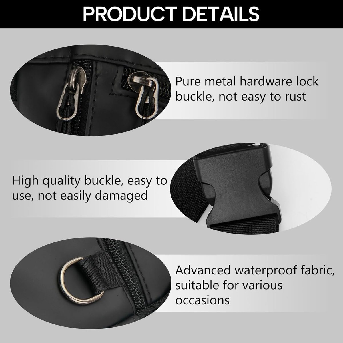 Fanny pack - Men's fanny pack - Women's fanny pack - Waterproof tactical leg bag - Fanny pack - Multifunctional motorcycle bag for men and women - Travel, camping, running, cycling - Image 3