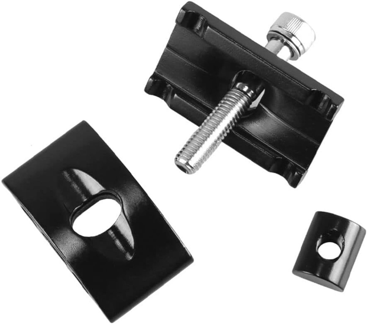 Bicycle seatpost clamp with single pin - Bicycle seat tube clamp, seat tube repair head - Black - Image 2