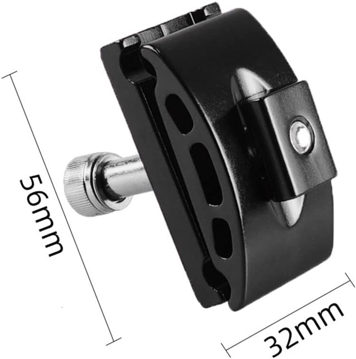 Bicycle seatpost clamp with single pin - Bicycle seat tube clamp, seat tube repair head - Black - Image 4