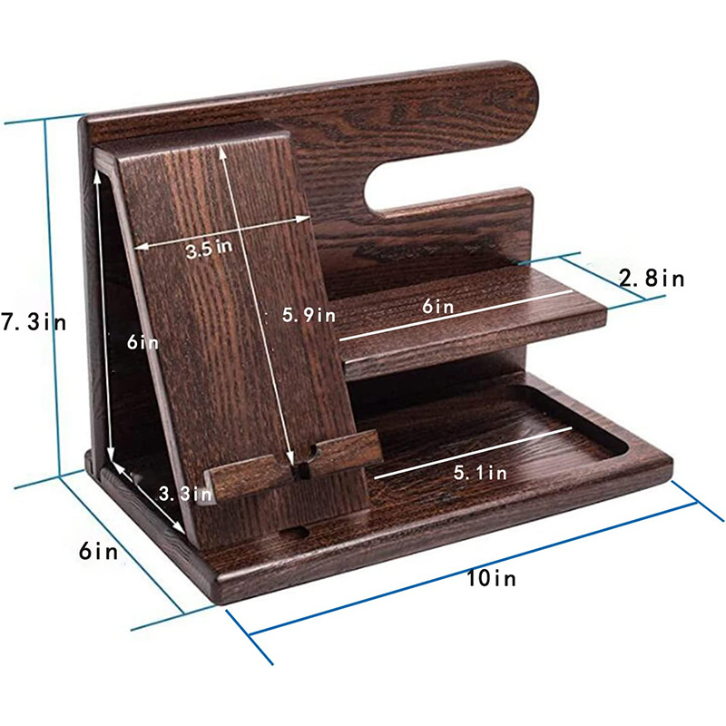 Phone stand - organizer - jewelry holder - desk organizer - gift for men - for cell phones, gifts for him, husband, bedside table, gifts - Image 1