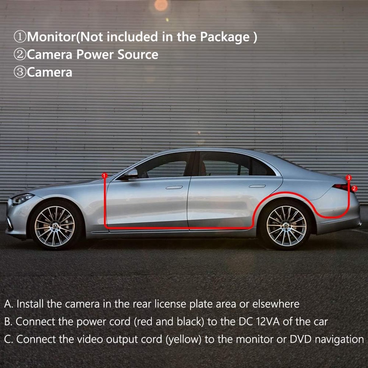 Cameras - Rearview camera - Night vision rearview camera - Parking monitoring and motion detection - Image 2