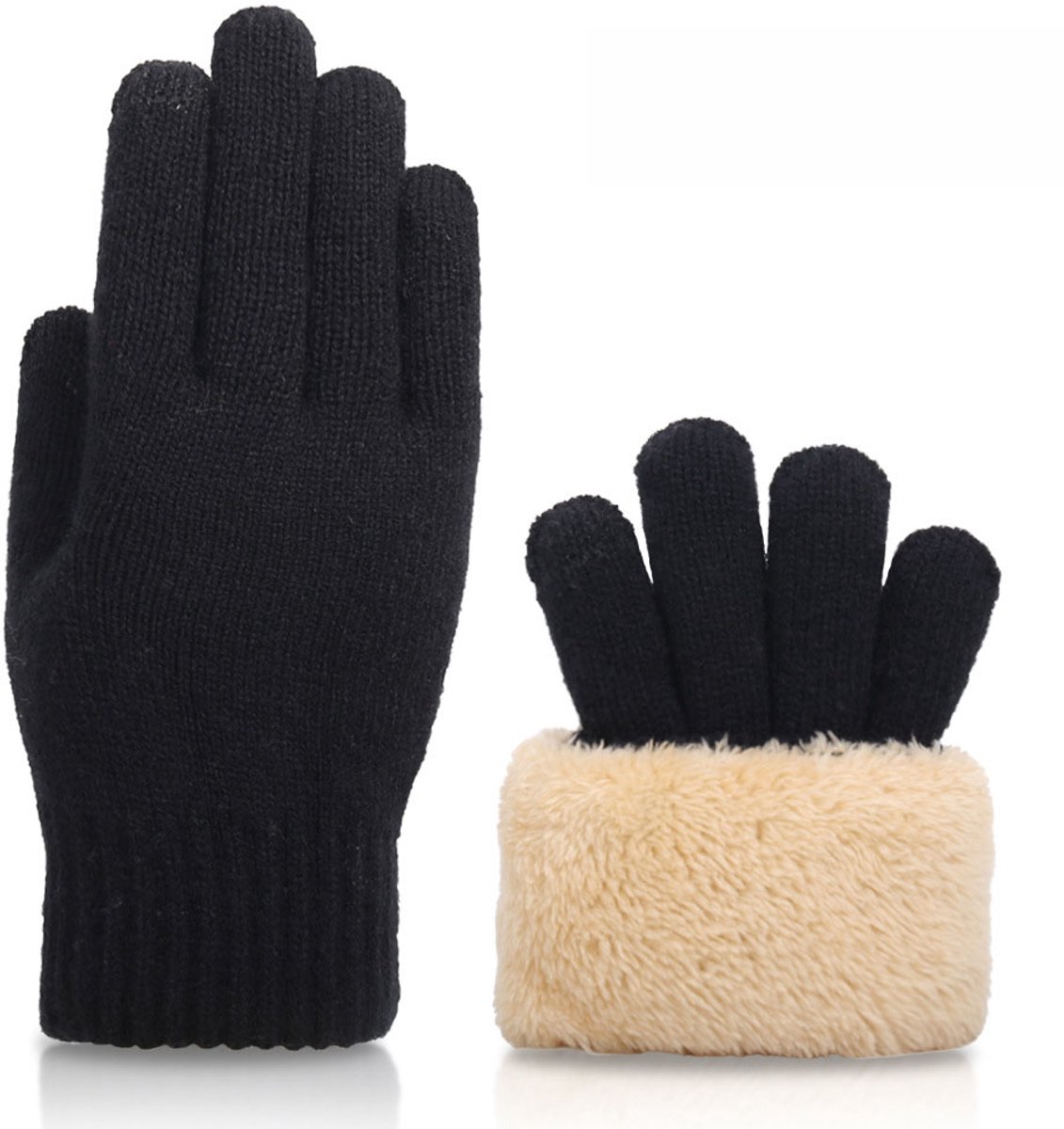 Gloves - Winter Gloves - Heated Gloves - Thermal Gloves - Men's Wool Gloves - Women's Winter Gloves - Thick Cashmere Warm Gloves - Touchscreen Compatible - Outdoor Sports Gifts for Men and Women - Image 1