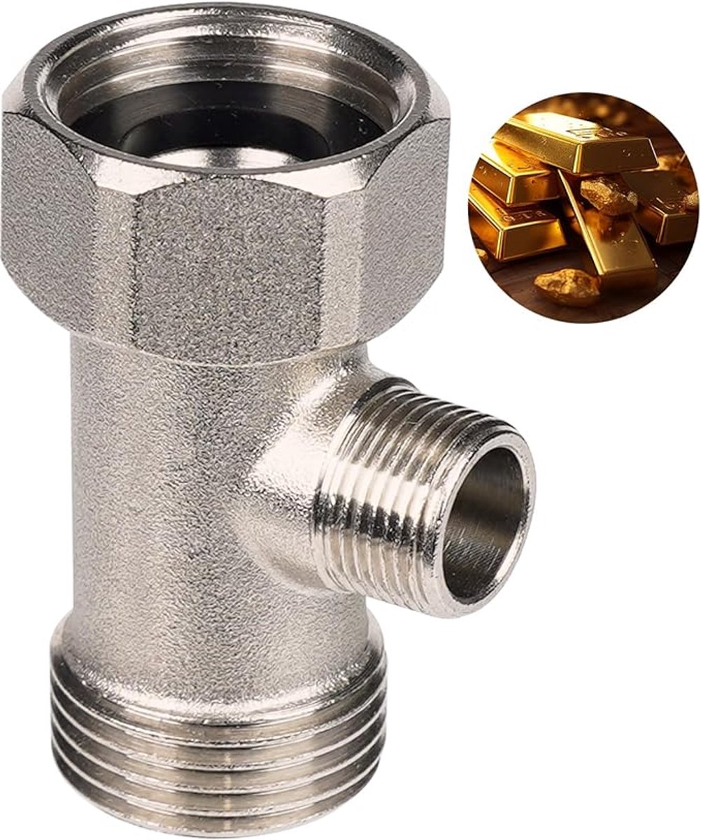 Bidet T-adapter, Metal T-valve for bidet (7/8