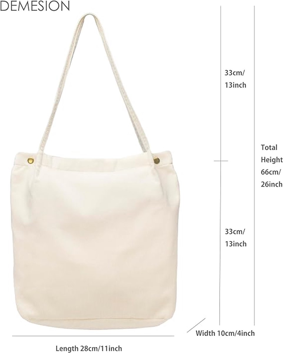 Tote bag - Women's tote bag - Women's corduroy tote bag - Reusable travel bag - Shoulder bag - Everyday work bag - Broken - Image 1