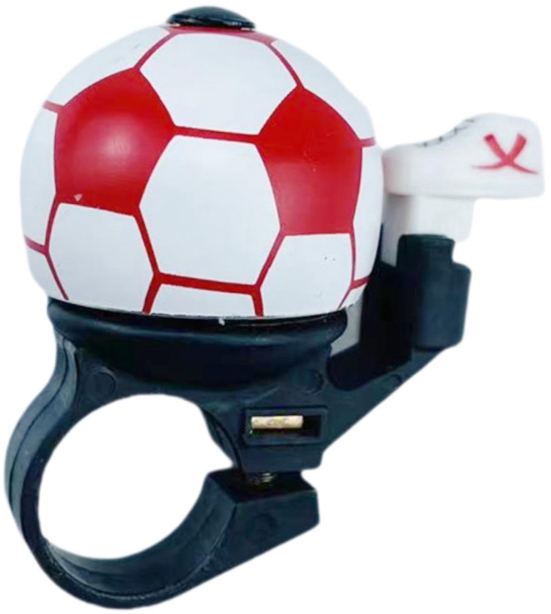 Bicycle bell - Red football bicycle bell - Football bicycle bell - Bicycle horn - Children's bicycle bell - Bicycle horn - Red - Image 1