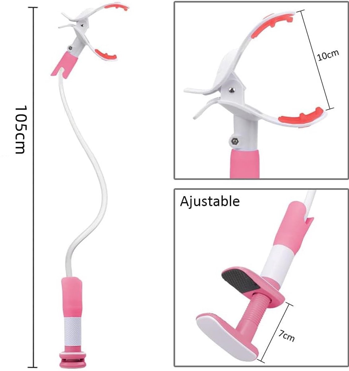 Babyfoon Camera Mount, Camera Holder, Baby Monitor Mount with 3 Straps, No Drilling Required, Flexible and Adjustable, Universal Baby Monitor Mount, Compatible with Most Baby Monitors (Pink) - Image 4