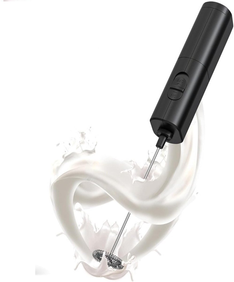 Milk Frother - Milk Frothers - Manual Milk Frother - Electric Milk Frother - Functional Electric Milk Frother - Portable Electric Milk Frother - With Whisk - For Coffee, Matcha, Latte and Cappuccino - Image 1