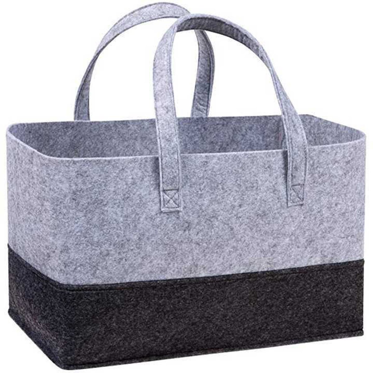 5 pcs Tote bag, shopping bag, foldable shopping basket, large shopping bag, felt tote bag, reusable shopping bag, felt shopping basket, suitable for shopping, travel, storage - Image 1