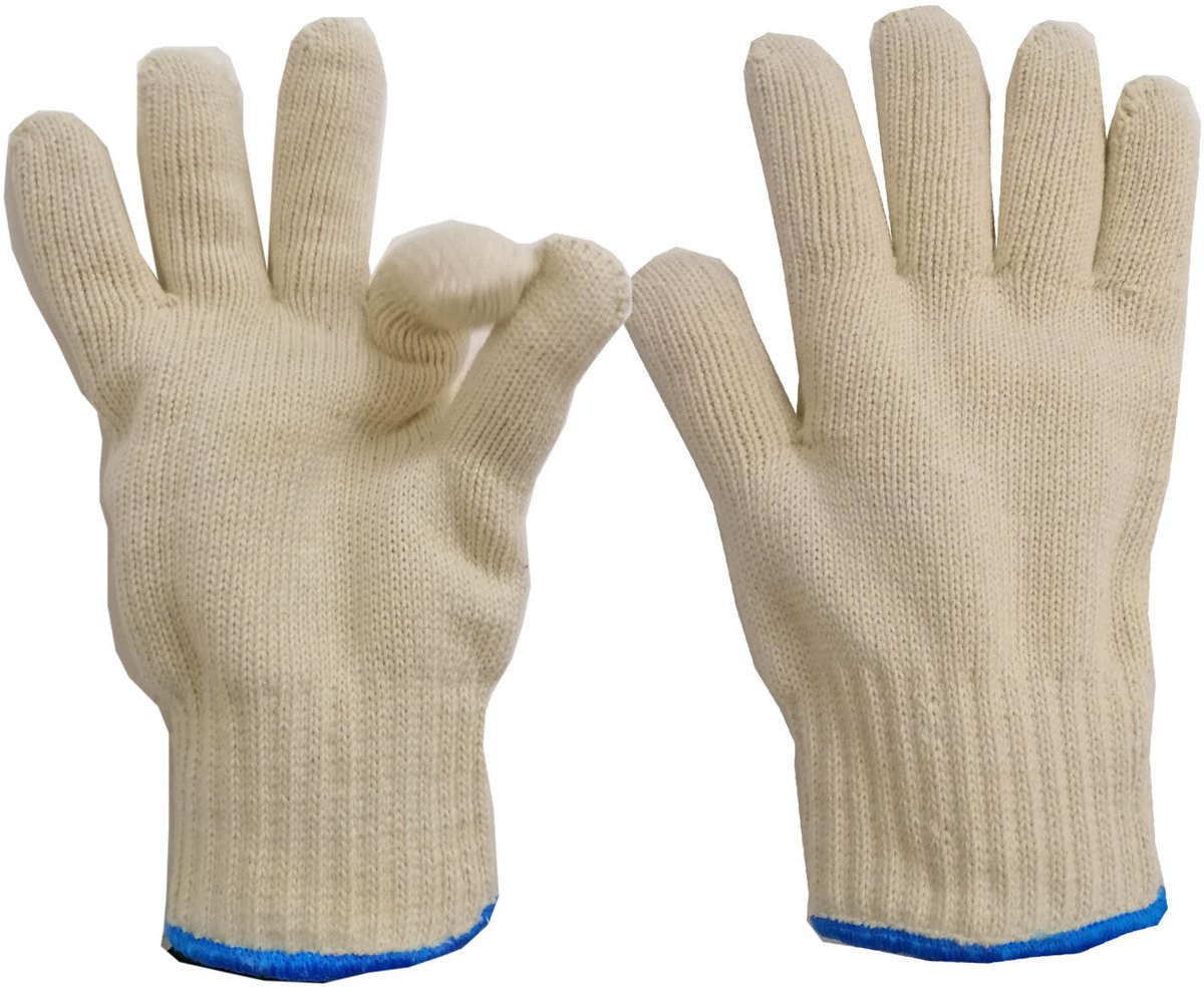 Gloves - Kitchen Gloves - Heat Resistant Kitchen Gloves - BBQ Gloves - Anti-Scald Gloves - Thick Knitted Cotton - For Indoor and Outdoor Use - For Oven - Airfryer - High Temperature Grill - Hot Dishes - Gardening - Image 1