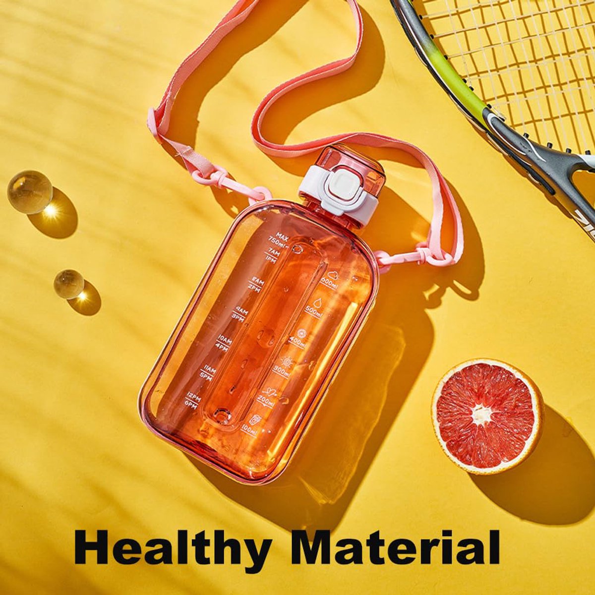 Sports Water Bottle - Fitness Water Bottle - Water Bottle - 750ml Leakproof Bottle - Water Bottle - Suitable for travel, picnics, camping, hiking - Blue - Image 3
