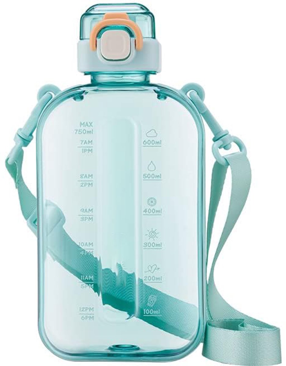 Sports Water Bottle - Fitness Water Bottle - Water Bottle - 750ml Leakproof Bottle - Water Bottle - Suitable for travel, picnics, camping, hiking - Plant-based - Image 1