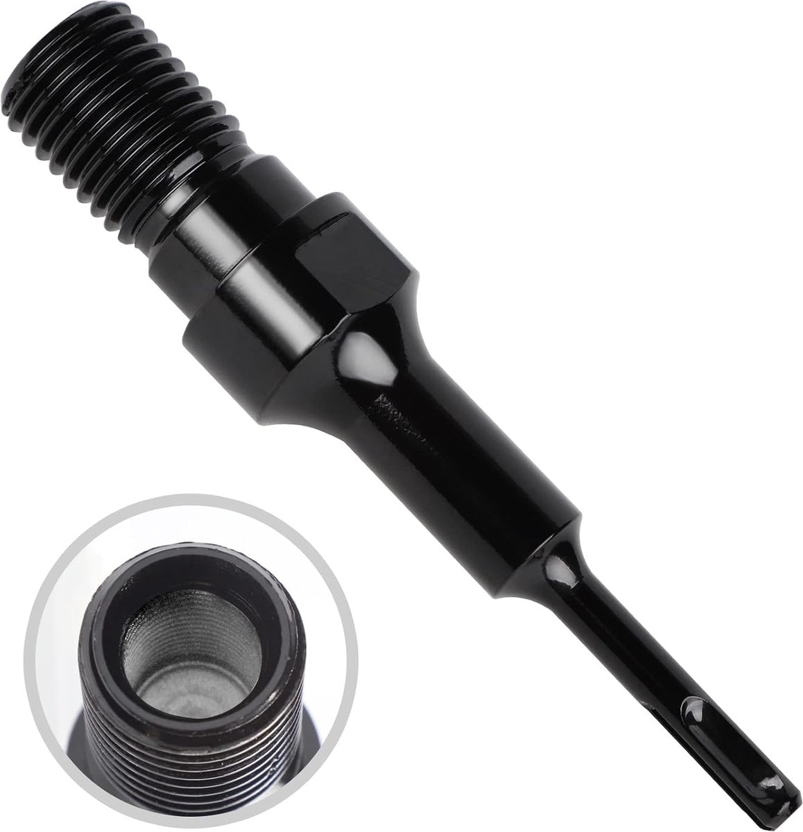 Chisel - Drill Bit Set - SDS Plus Adapter - Chisels - Drill - Steel - Black - Drill Connecting Rod - Baby Clothes Accessories for Electric Drills - 1 1/4 inch UNC to SDS Plus - Image 2