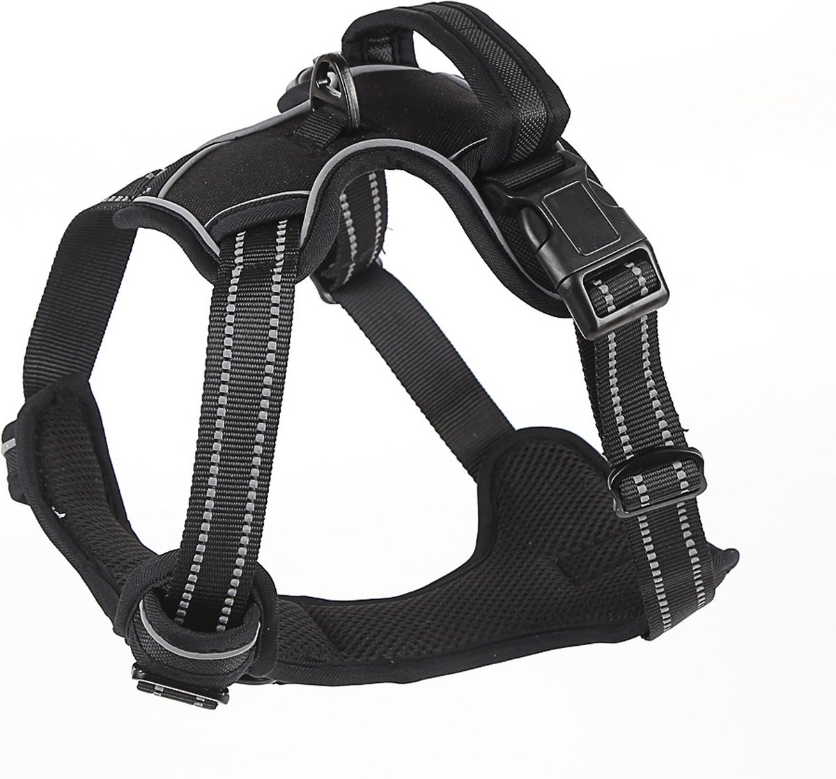 Nixnix - Dog Harness - Size XL - Anti-Trek Harness - Dog Harness - Y-Shaped Dog Harness - Reflective - Black - Image 1