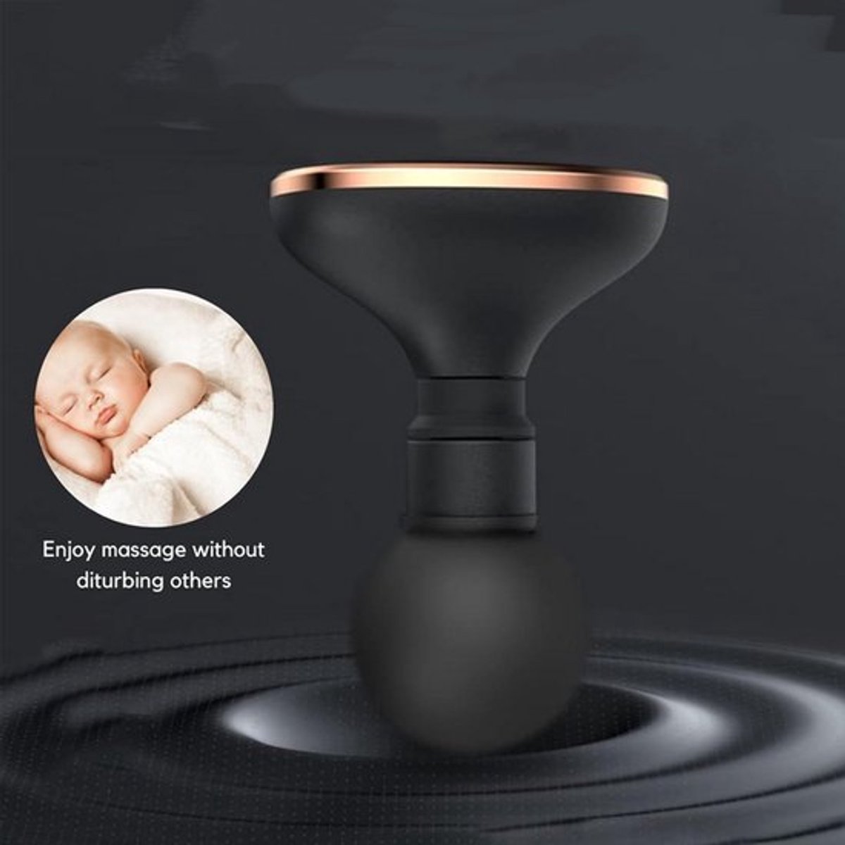 Massage Gun - Oplaadbaar via USB - Fitness - Sport En Relax Massage - Krachtig En Draadloos - Geschikt Voor Spierherstel En Verlichting Van Rugpijn - Zwart - Image 2