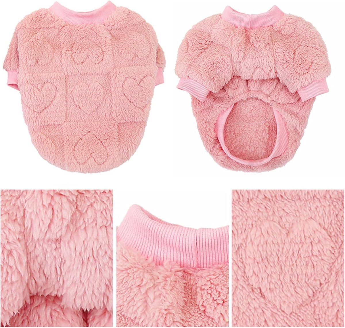 Dog Coat - Dog Sweater - Heart Dog Sweater - Puppy Dog Coat - Christmas Dog Sweater - Perfect for Small and Medium Dogs - Christmas Decorations - Christmas - XL - Image 2