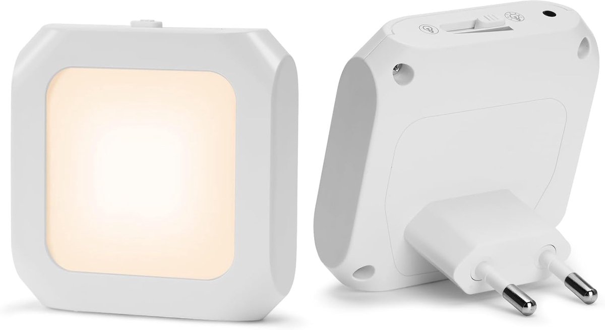 Night light - Night light plug - Adult night light - LED night light - With sliding dimming position - Suitable for bedrooms and staircases - For babies, adults, and children (pack of 2) - Image 1