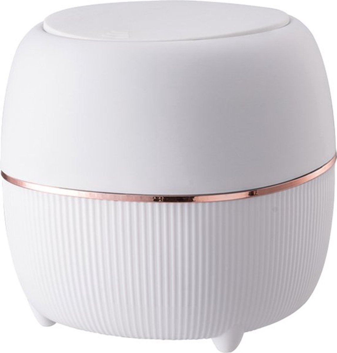 Klein Prullenbak - Designer Trash Can with Lid - Mini Prullenbak - Small trash can ideal for the countertop, desk, bathroom or table - Tabletop Trash Can - Wit - Image 1